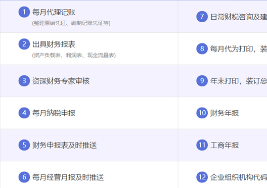 小美熊代辦鄭州二七區代理記賬服務內容